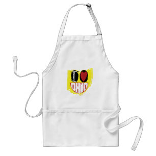 I Love Ohio Smiling Happy Face Standard Apron