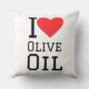 I love oil love throw pillow