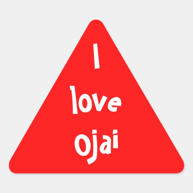 I love Ojai Triangle Sticker (Front)