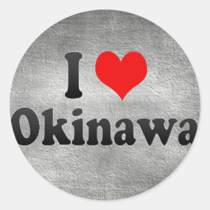 I Love Okinawa, Japan Classic Round Sticker