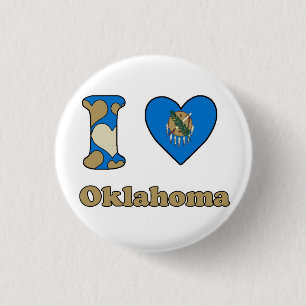 I love Oklahoma 1 Inch Round Button
