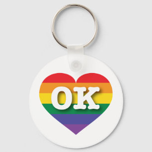 I love Oklahoma Gay Pride Keychain