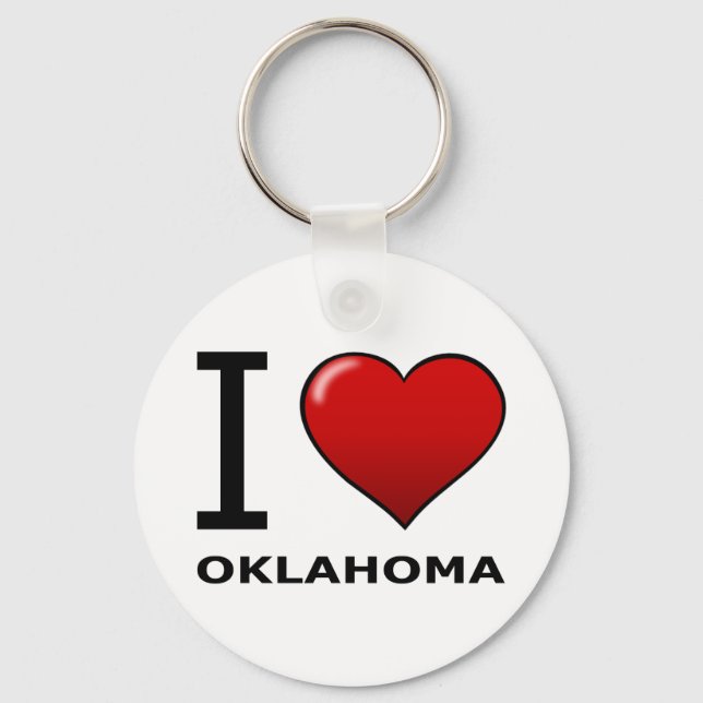 I LOVE OKLAHOMA KEYCHAIN (Front)