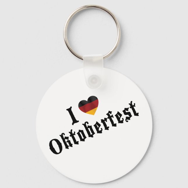 I Love Oktoberfest Keychain (Front)