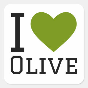 I love olive square sticker
