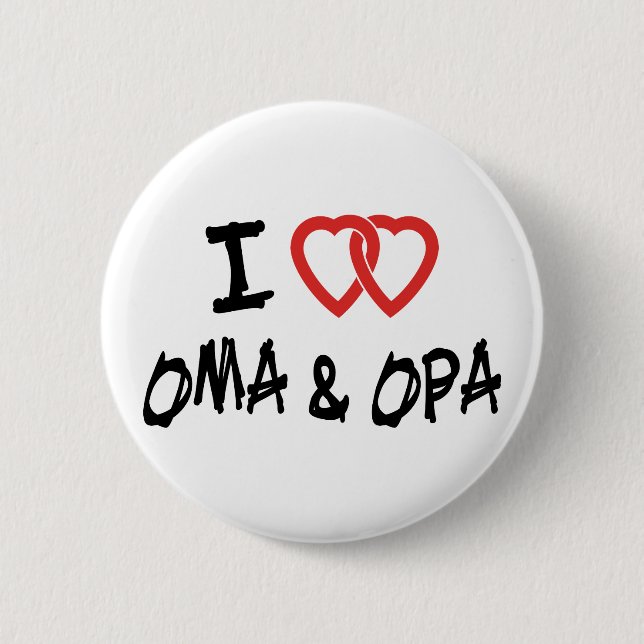I Love Oma & Opa 2 Inch Round Button (Front)