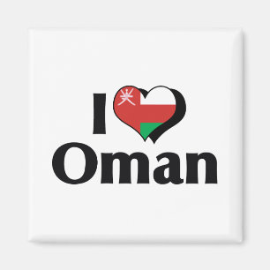 I Love Oman Flag Magnet