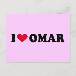 I LOVE OMAR POSTCARD