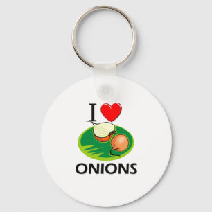I Love Onions Keychain