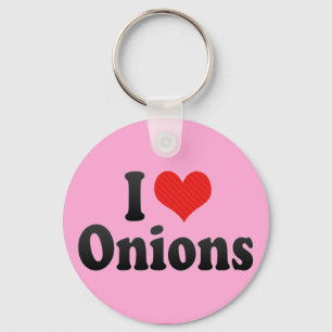 I Love Onions Keychain