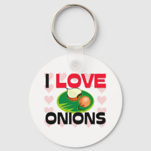 I Love Onions Keychain