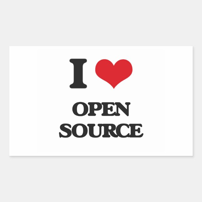 I Love Open Source Sticker (Front)
