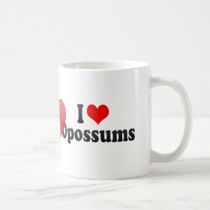 I Love Opossums Coffee Mug