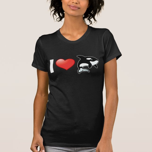 I Love Orcas T-Shirt (Front)
