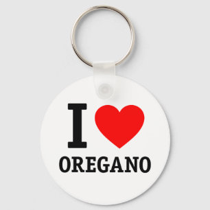 I Love Oregano Keychain