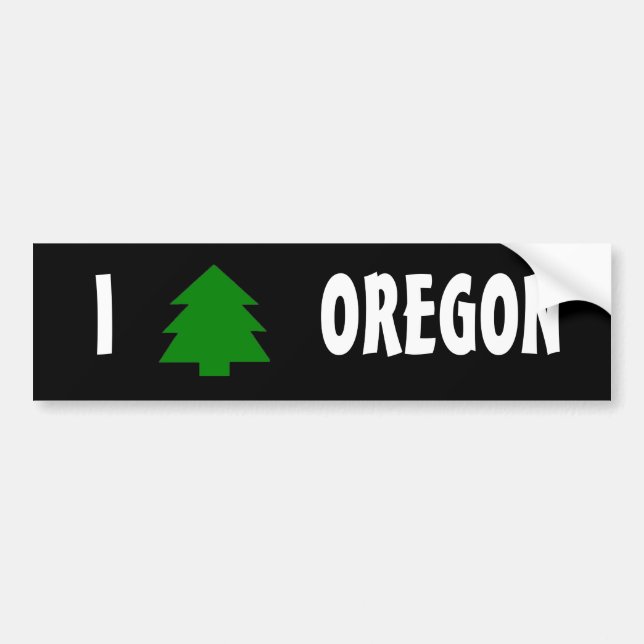 I love Oregon Bumper Sticker (Front)