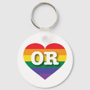 I love Oregon Gay Pride Keychain
