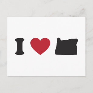I Love Oregon Postcard