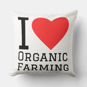 I love organic farming throw pillow