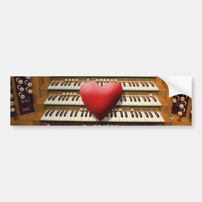 I love organs bumper sticker (Front)