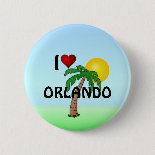 I Love Orlando 2 Inch Round Button