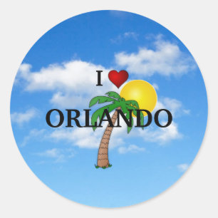 I Love Orlando Classic Round Sticker