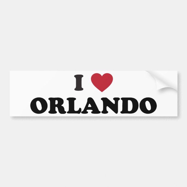I Love Orlando Florida Bumper Sticker (Front)