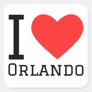 I love Orlando  Square Sticker