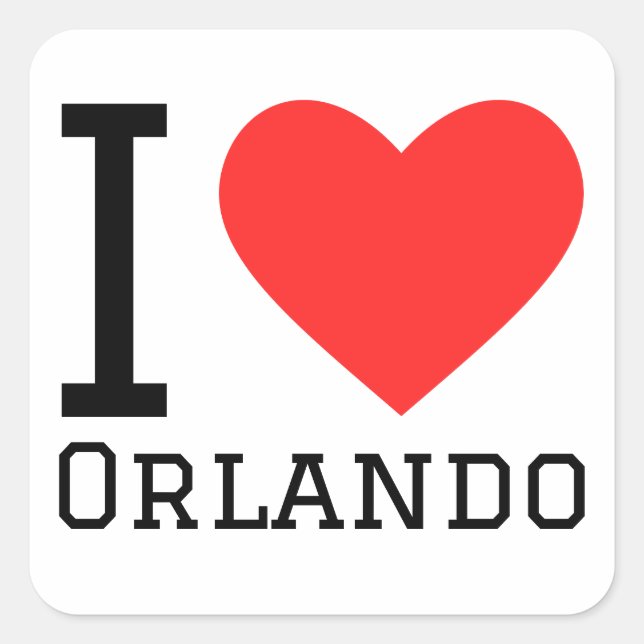 I love Orlando  Square Sticker (Front)