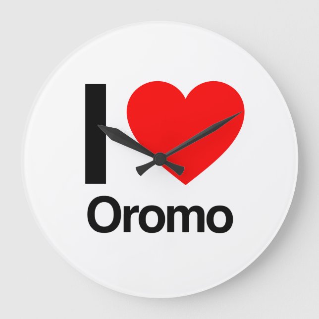 i love oromo large clock (Front)
