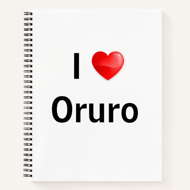 I love Oruro Notebook (Front)