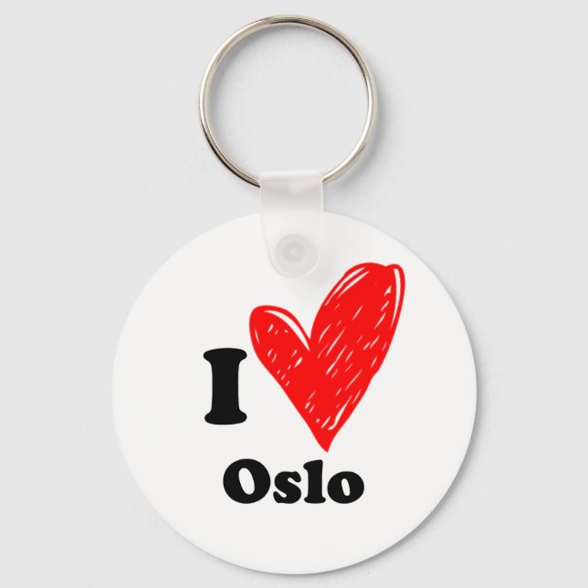 I Love Oslo Keychain (Front)