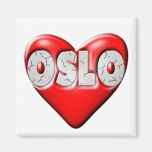 I Love Oslo Norway Magnet