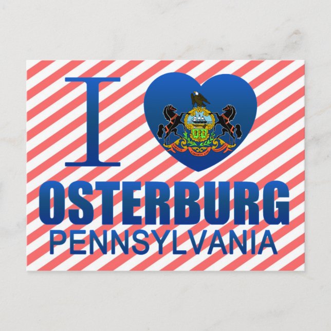 I Love Osterburg, PA Postcard (Front)