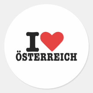 I love Österreich - Austria Classic Round Sticker
