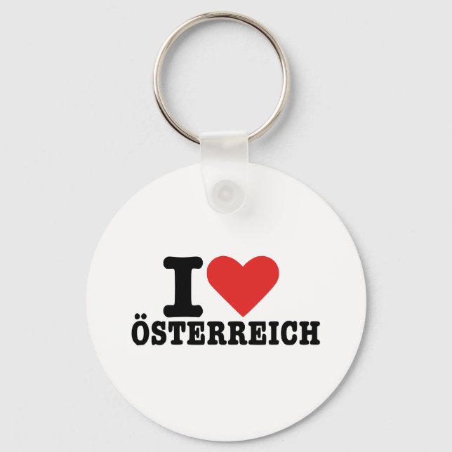 I love Österreich - Austria Keychain (Front)
