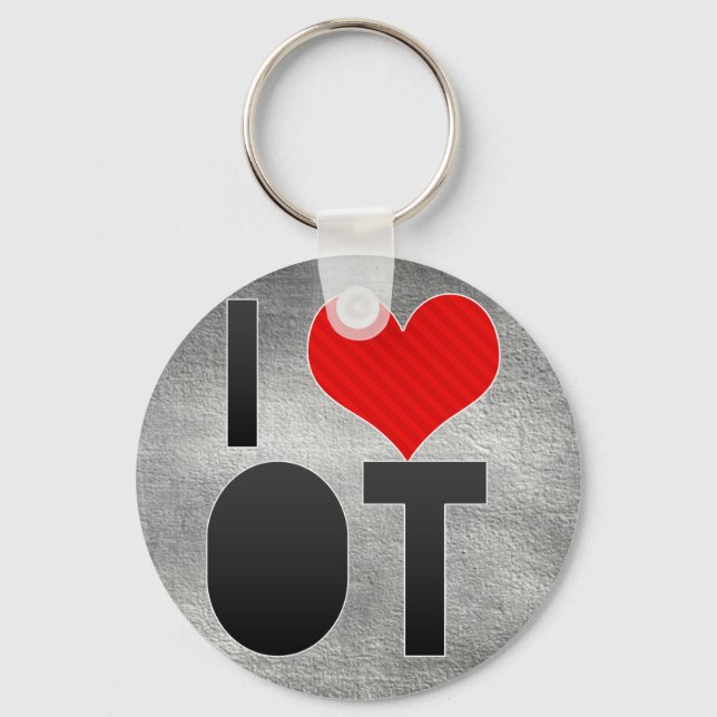 I Love OT Keychain (Front)