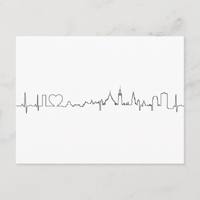 I love Ottawa in an extraordinary ecg style Postcard (Front)