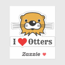 I Love Otters. Otter's Head