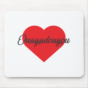 I Love Ouagadougou - Burkina Faso Mouse Pad