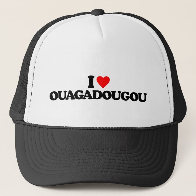 I LOVE OUAGADOUGOU TRUCKER HAT (Front)