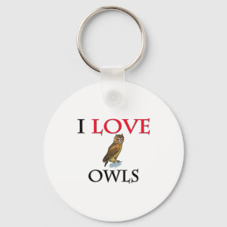 I Love Owls Keychain