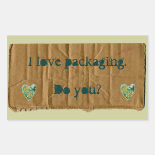 I Love Packaging with hearts Sticker