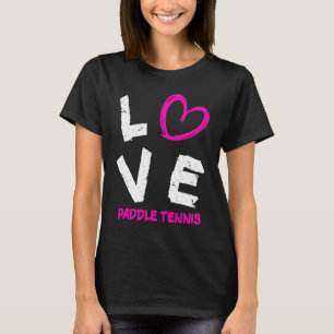 I Love Paddle Tennis Heart T-Shirt