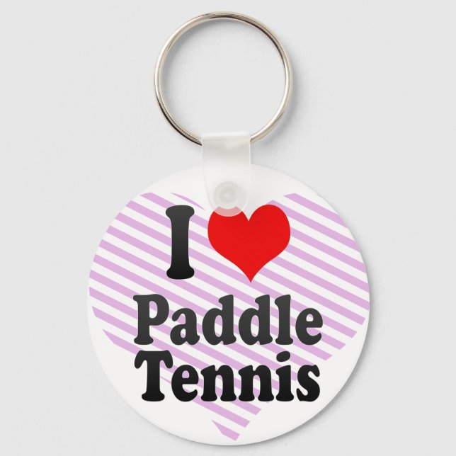 I love Paddle Tennis Keychain (Front)