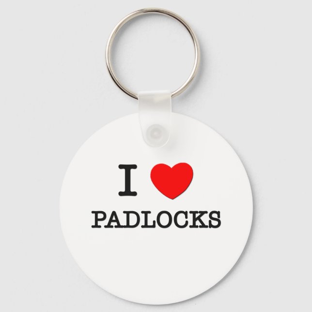 I Love Padlocks Keychain (Front)