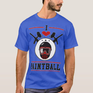 I Love Paintball Lover Paintballing Softair  T-Shirt