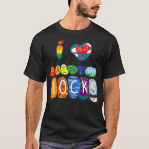I Love Painting Rocks Cute Rock Painter Artist _1  T-Shirt