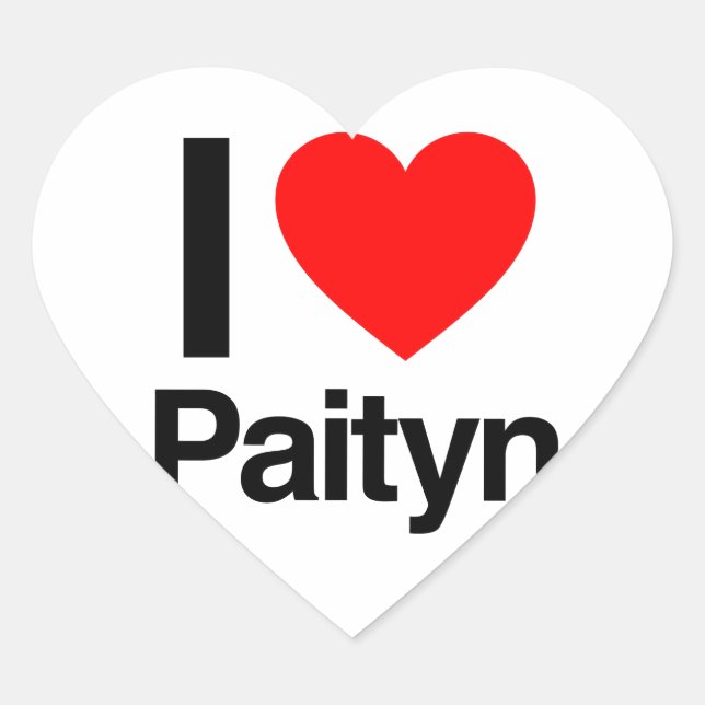 i love paityn heart sticker (Front)