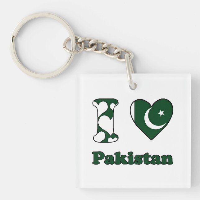 I love Pakistan Keychain (Front)